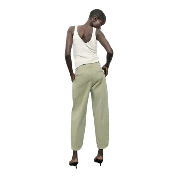 ZARA | Light Khaki | CHINO FIT PANTS - Picture 6 of 9